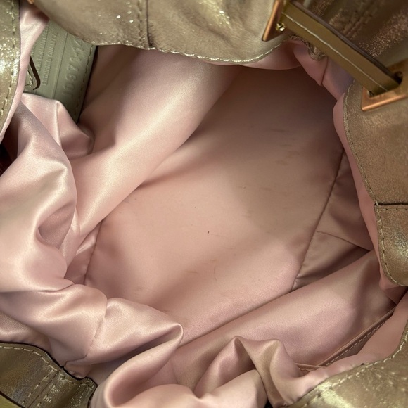 Coach Gold Hobo Bag w/ Metallic Sheen and Slouchy Design - Picture 9 of 10